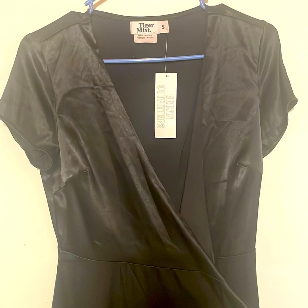 S silk black ballerina dress Urban Outfitters NEW with tags